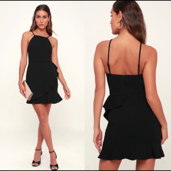 Lulus Dresses & Skirts - Lulu’s Black Great Thing Ruffled Bodycon Dress